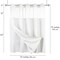 Americanflat 72x75 Hookless Waffle Pattern Shower Curtain - Water-Resistant Long Shower Curtain with Sheer Panel, Snap-In Liner, and Grommets